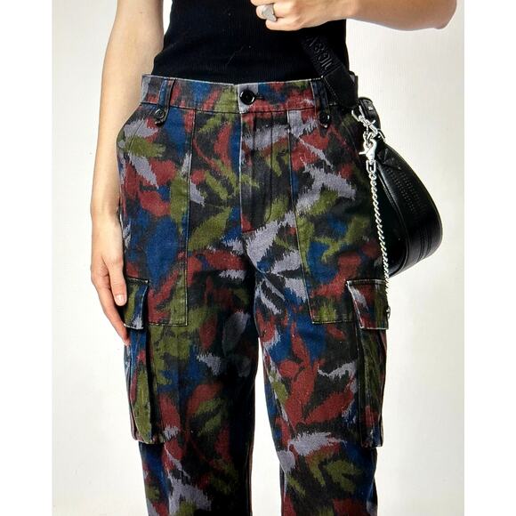 Zadig & Voltaire Pilote Canvas Cargo Pants Dark Camo 34 (8) - Picture 1 of 16